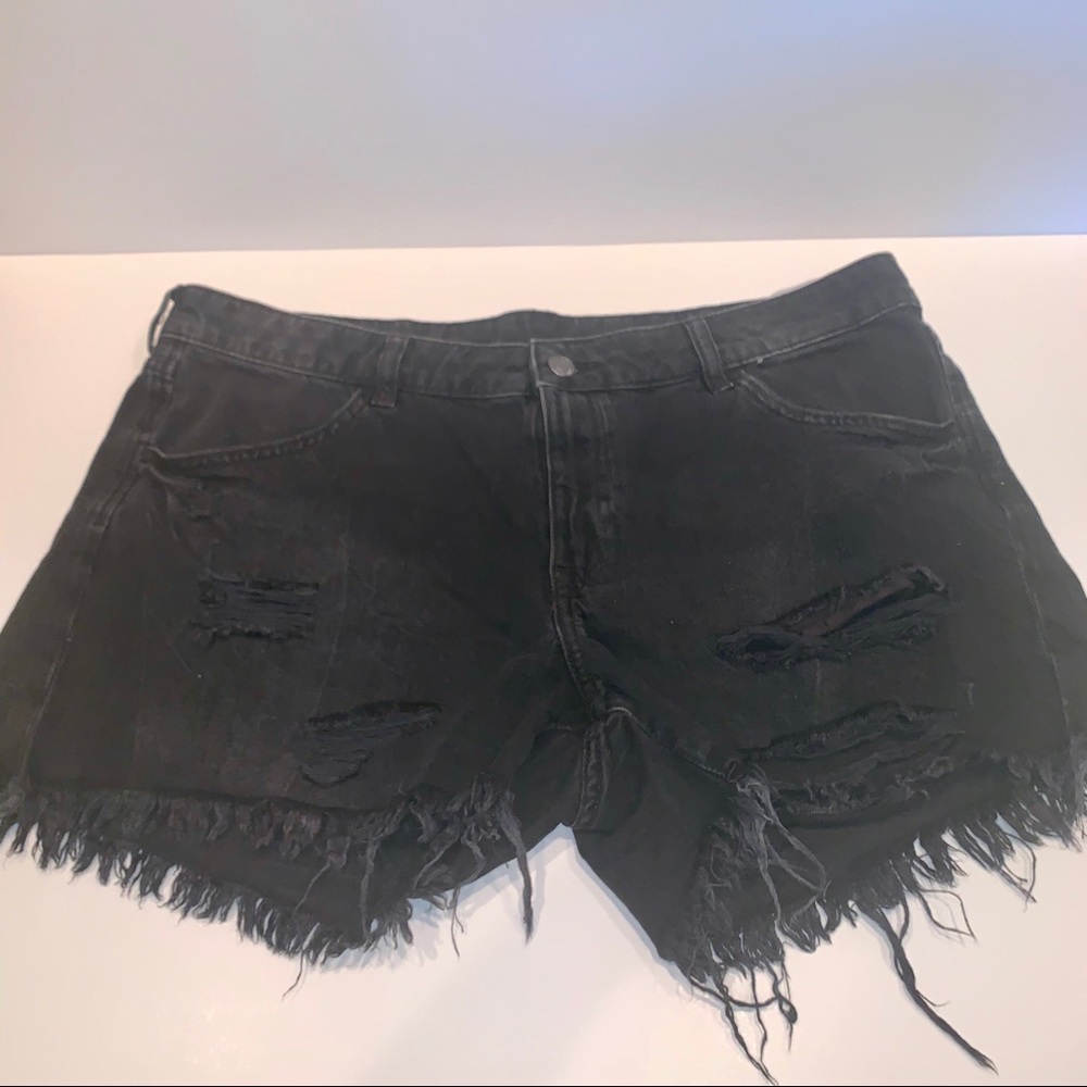 H&M Black Denim Shorts
